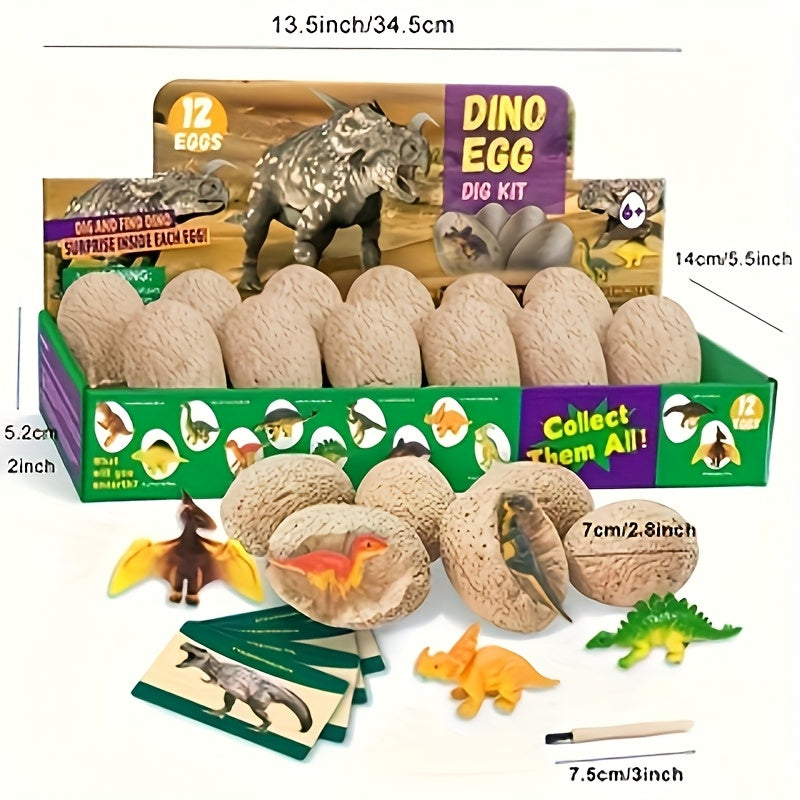 12pcs dinosaur egg set mental development enhances
