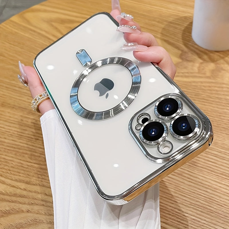 magnetic thin phone case plating full camera protection