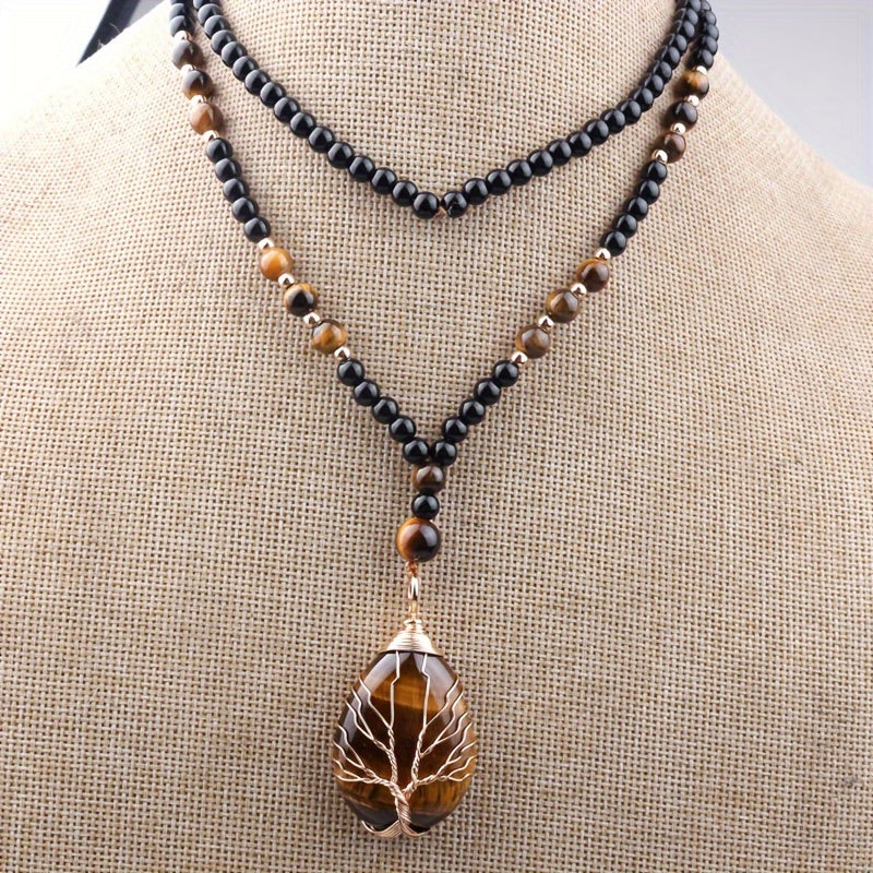 natural tigers necklace women men