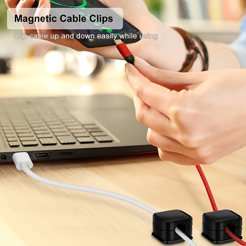 1 8 pack magnetic cable management clamps heavy duty