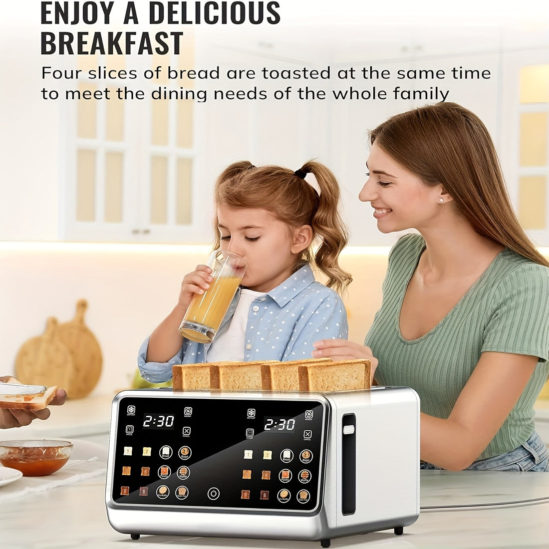 toaster 4 stainless steel digital smart toaster