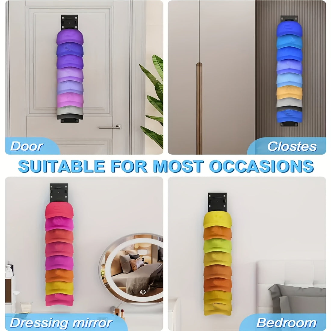 1 4pcs wall mounted hat rack organizer strong multi