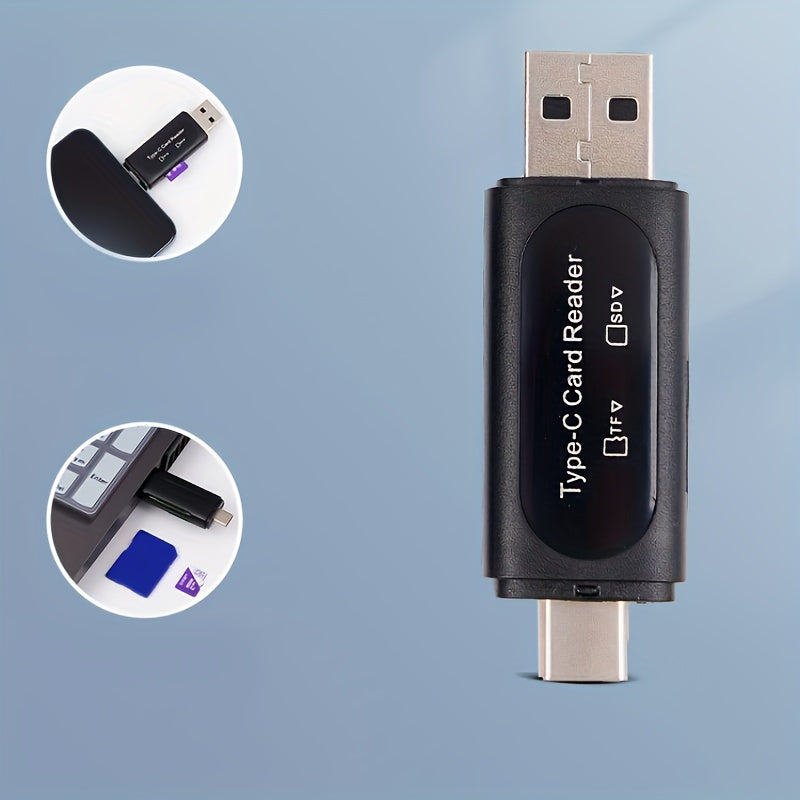 usb card reader 4in1 type c usb a hc card adapter dual