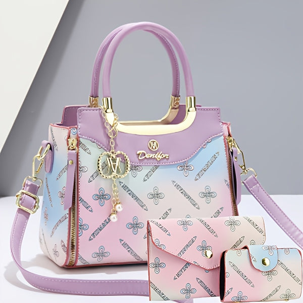 womens 3pcs handbag set fashion bag geometric