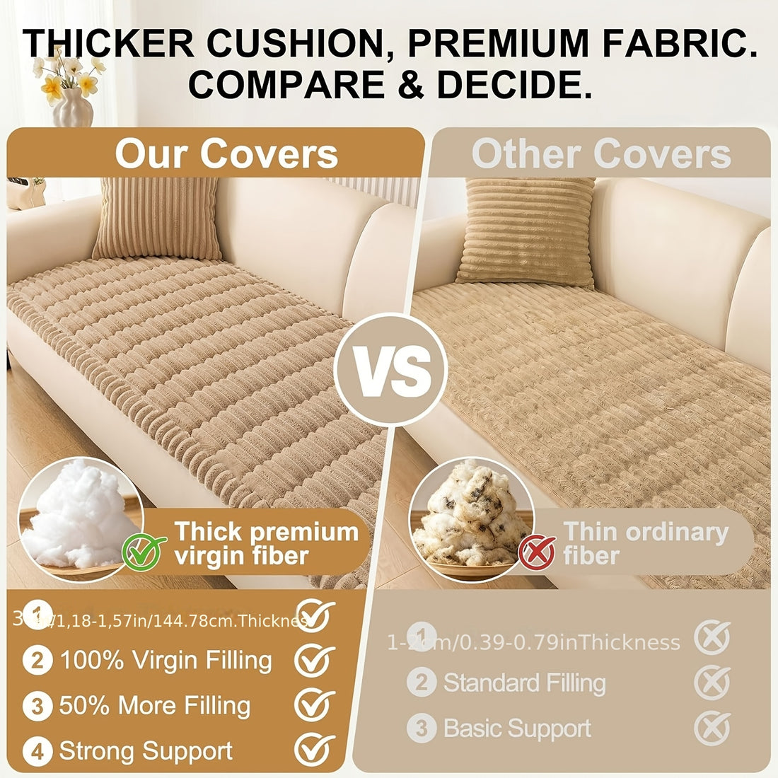 1 quilted thick sofa cushion bohemian style removable
