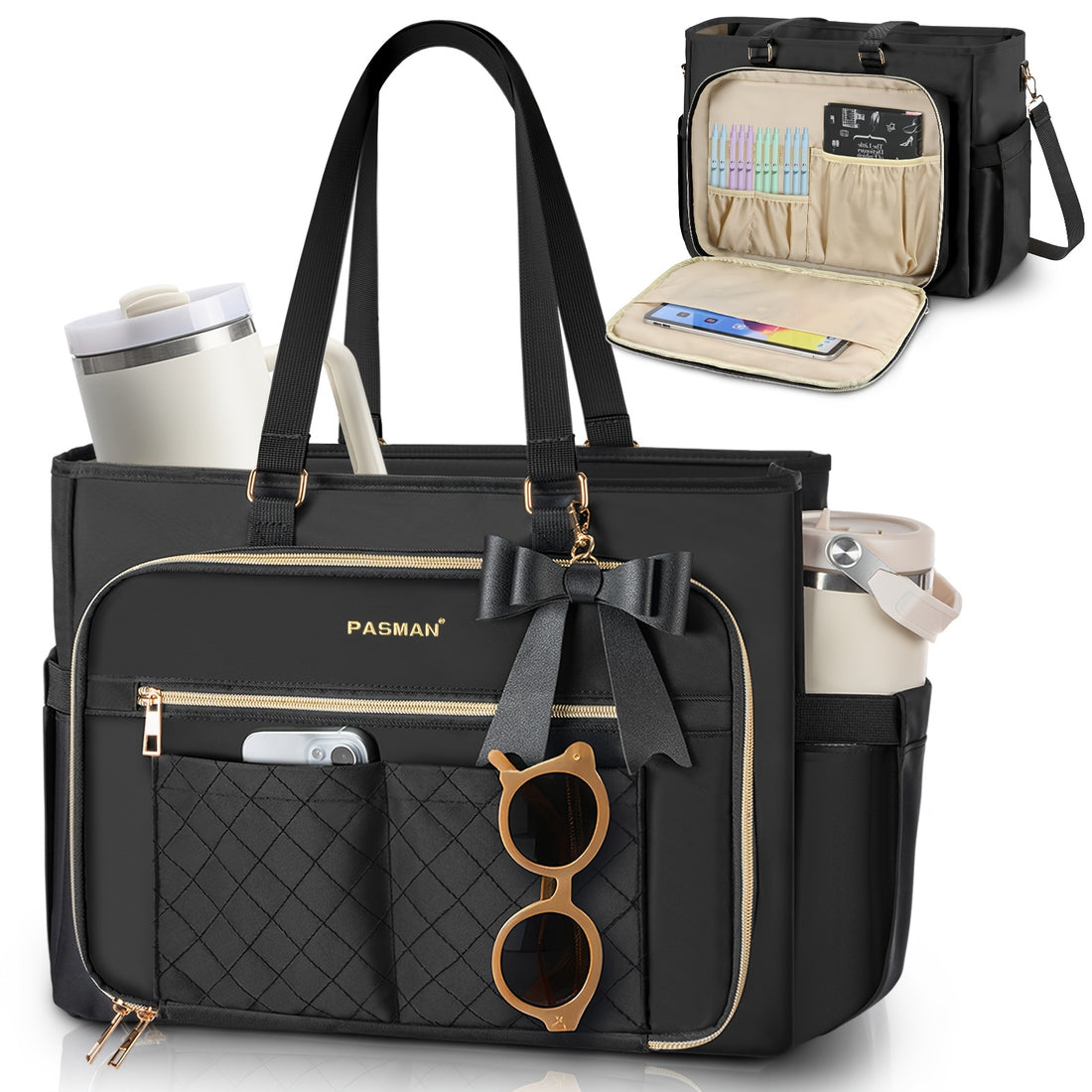 women tsa laptop tote bag compatible