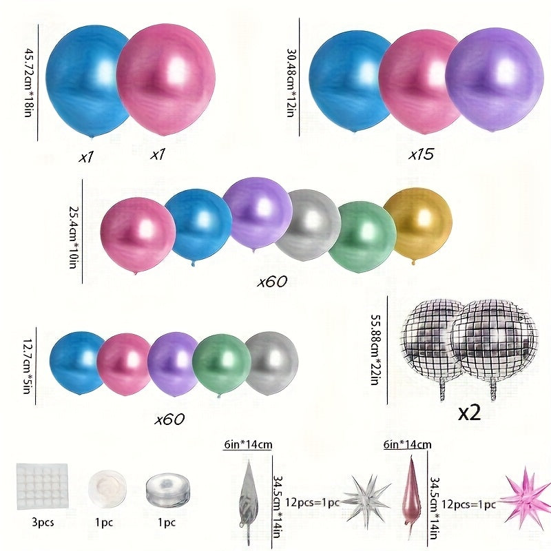 146 balloon garland arch kit disco ball balloons