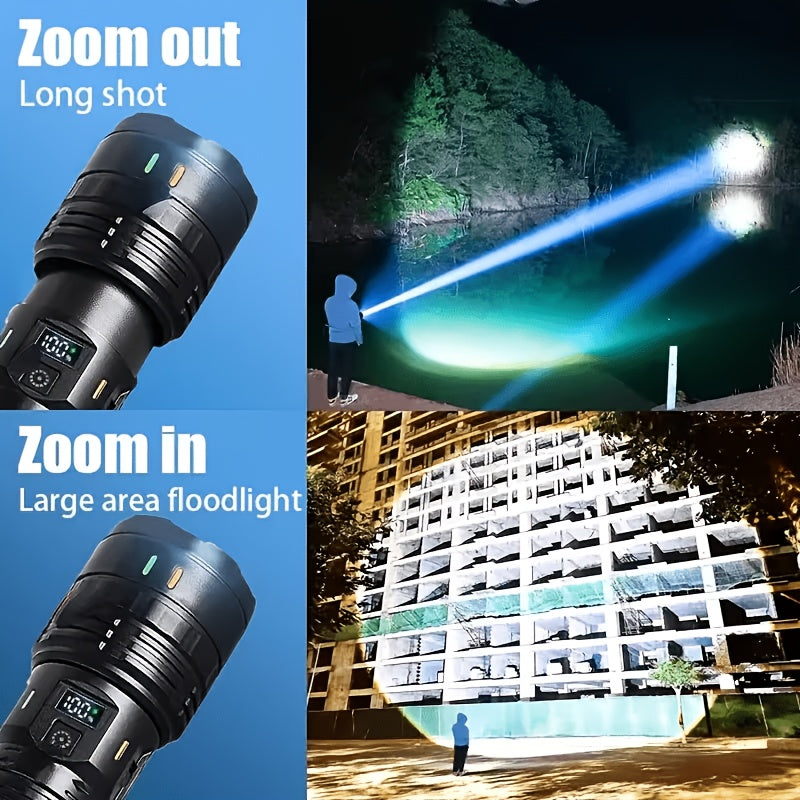 high power led flashlight features bright adjustable