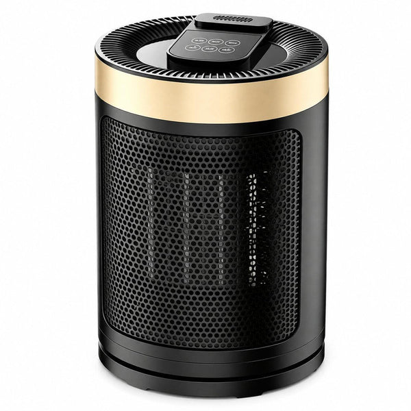 1500W PTC Ceramic Space Heater with Remote, 60¡ã Oscillation, Thermostat, ECO Mode & 12H Timer for Indoor Bedroom Office
