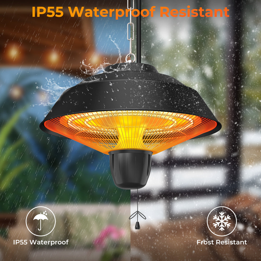 1500watt Hanging Electric Patio Heater