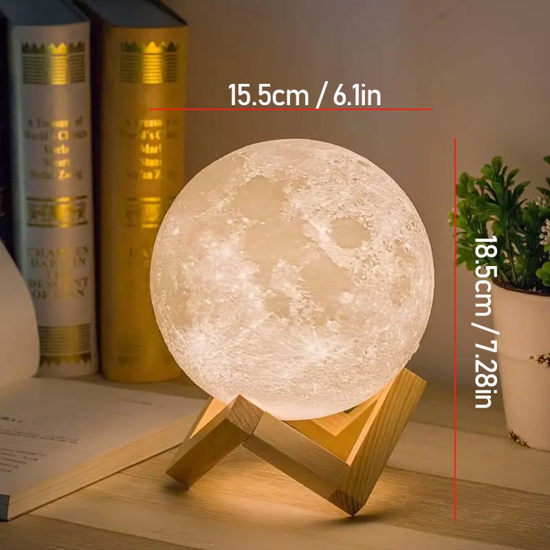 16 color rgbw lamp remote control wooden stand 3d