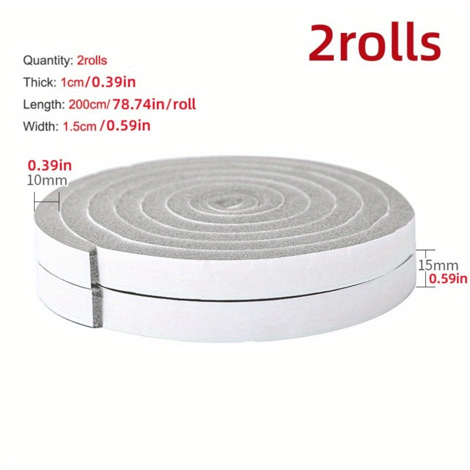 2 rolls self sponge foam weather stripping tape