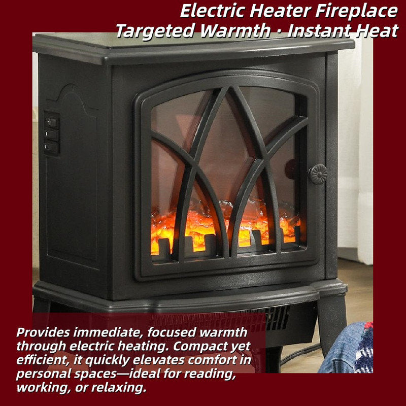 18 Freestanding Electric Fireplace Stove Heater With Realistic Flame Dual Heat Settings Overheating Protection Portable For Any Room