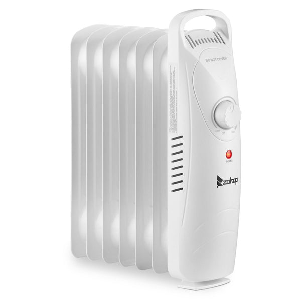 1 Unit White Portable Oil Filled Heater, 600w Electric Radiator ¨C Perfect For Indoor Use (bedroom/office/living Room), Whisper-quiet Operation, Adjustable Heat Settings, Compact Design With Handle