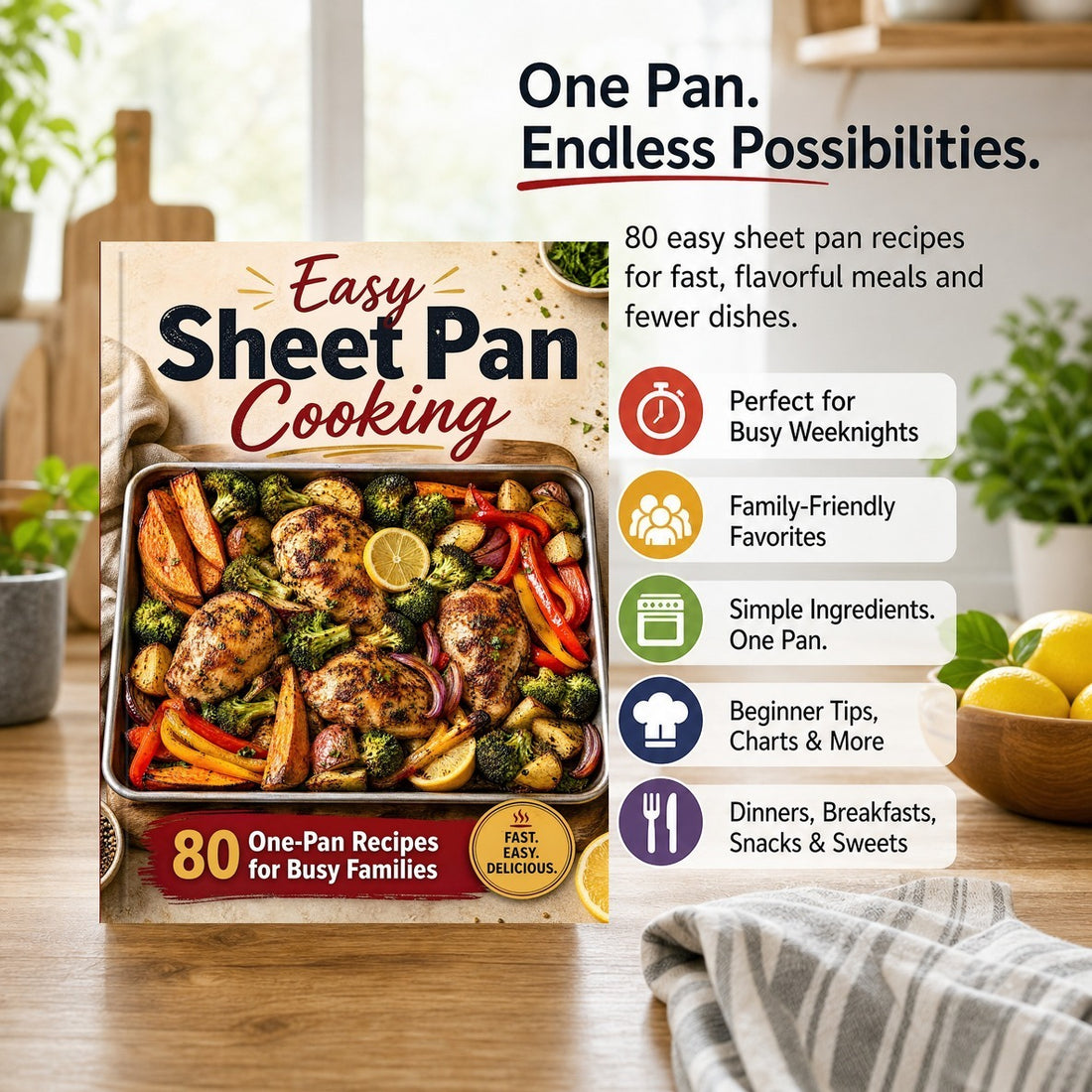 easy sheet 80 recipes busy families temu