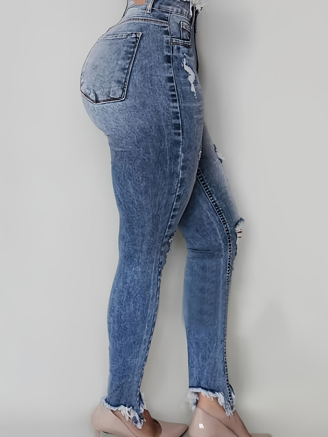 womens fashion irregular ripped jeans womens jeans