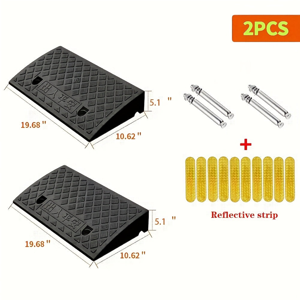 2pcs car sidewalk ramp portable ramp suitable
