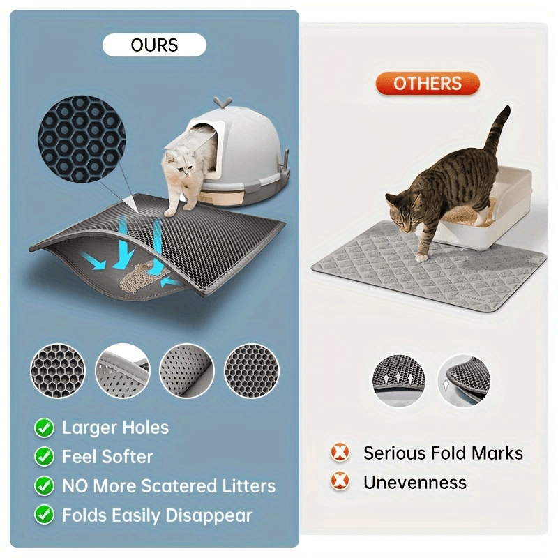 ultra large double layer eva cat litter mat set 1pc