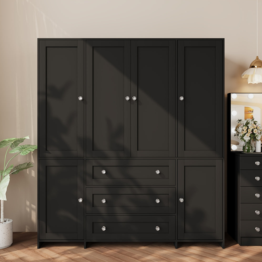 47 63 large modern wardrobe closet mirror door