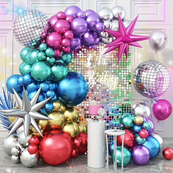 146 balloon garland arch kit disco ball balloons