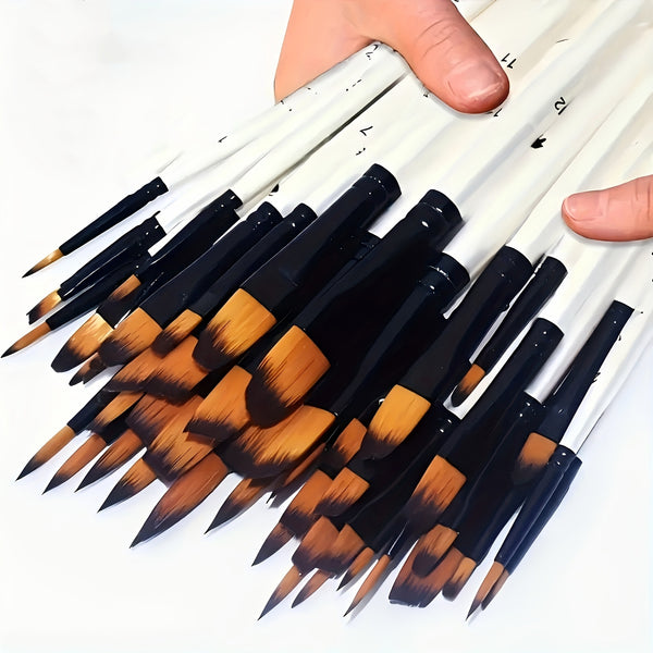 12pcs brush set premium nylon bristles