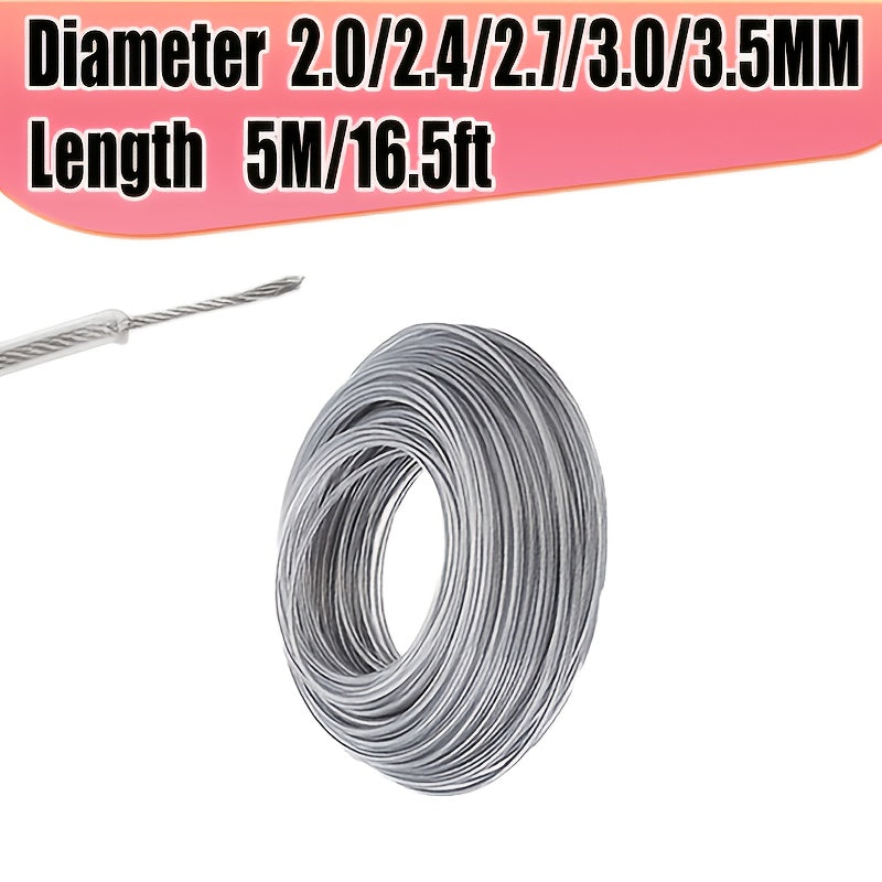 16 4ft steel wire nylon in thicknesses 2 0