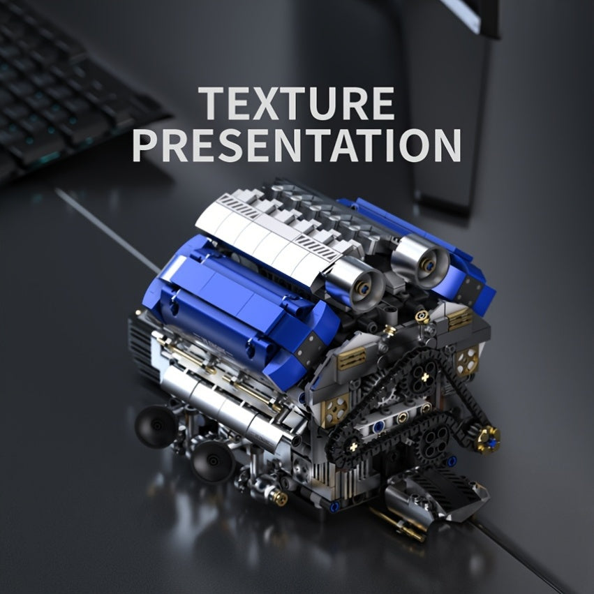 v8 red model 1289 1370pcs v4 engine 1001pcs a