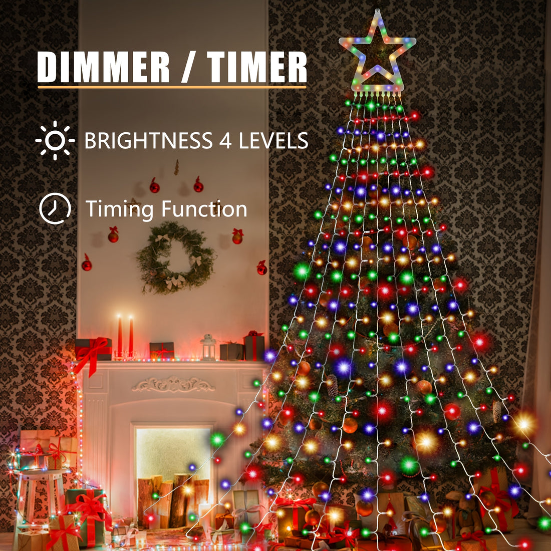 11 48 colorful christmas outdoor waterfall star shaped