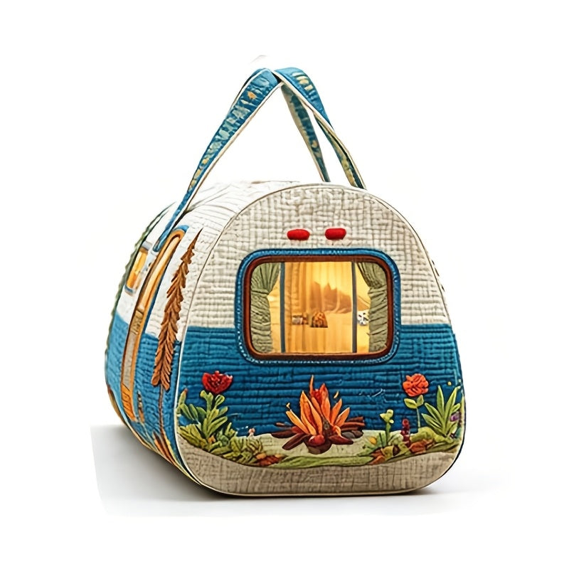 2d flat printing not embroidery van theme travel bags