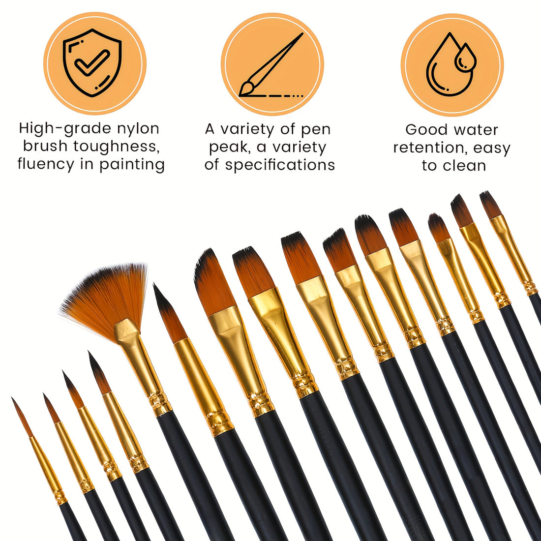12pcs paintbrush oil painting watercolor