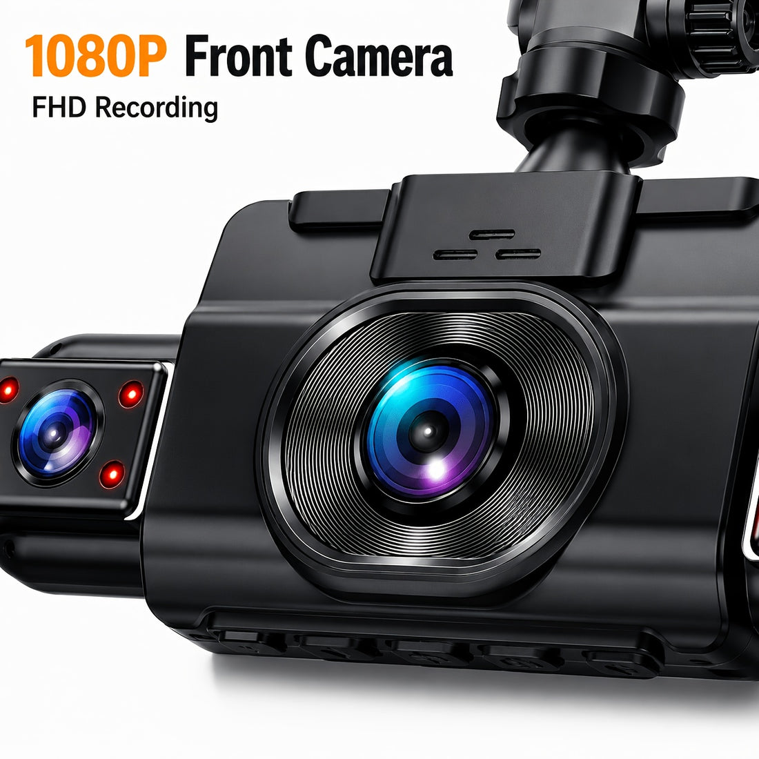 multi angle dash cam four lenses front rear 1080p