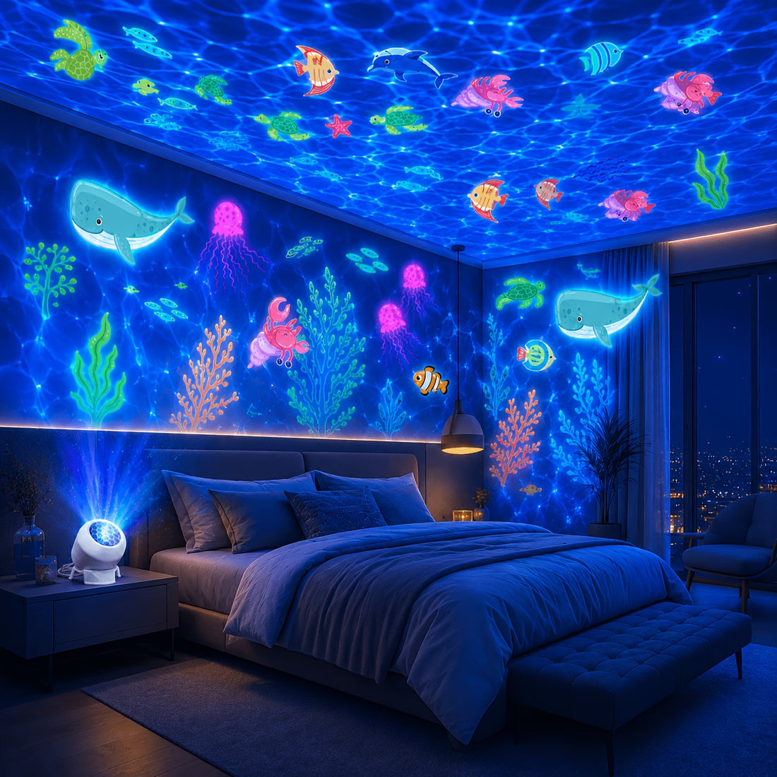 1 projection night light led decorative