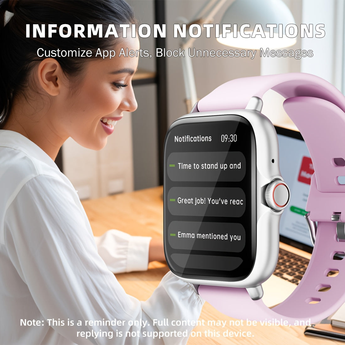 smart watch 1 83 full display message answer