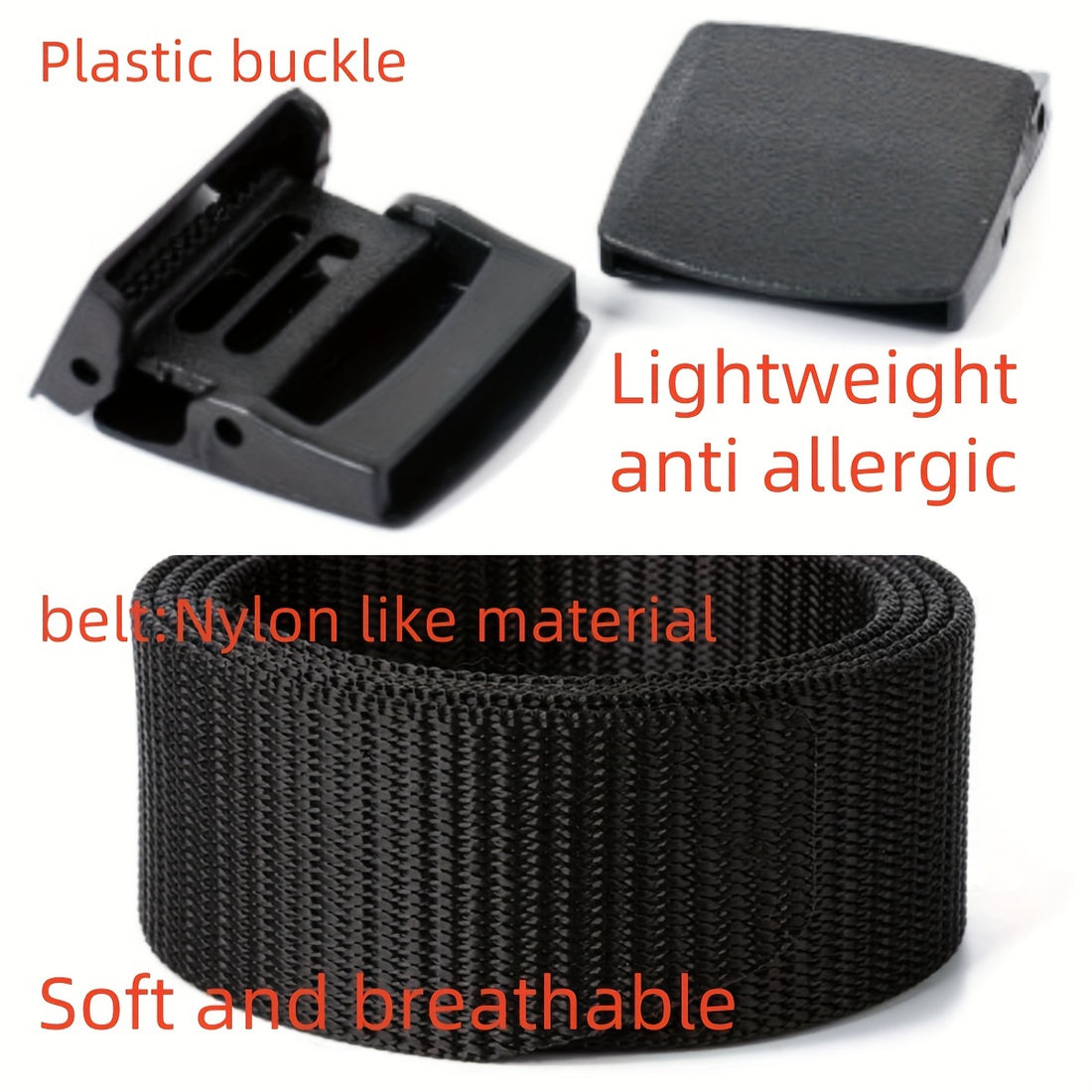 mens casual imitation nylon outdoor anti belt