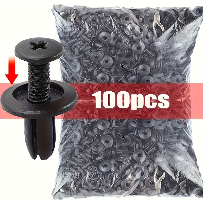 100pcs clip set door fender rivet fixing