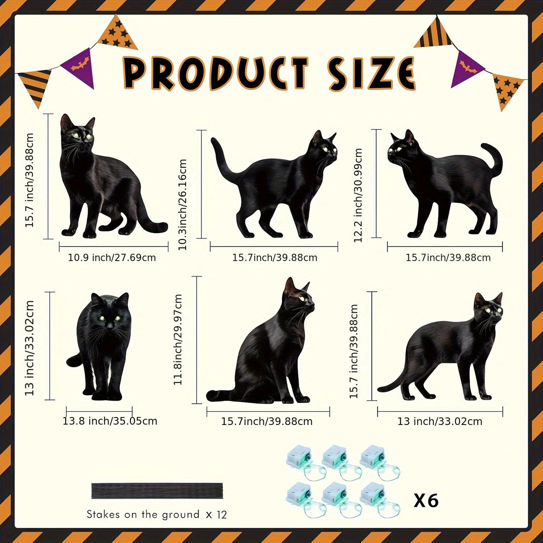 12pcs decorations plastic yard signs