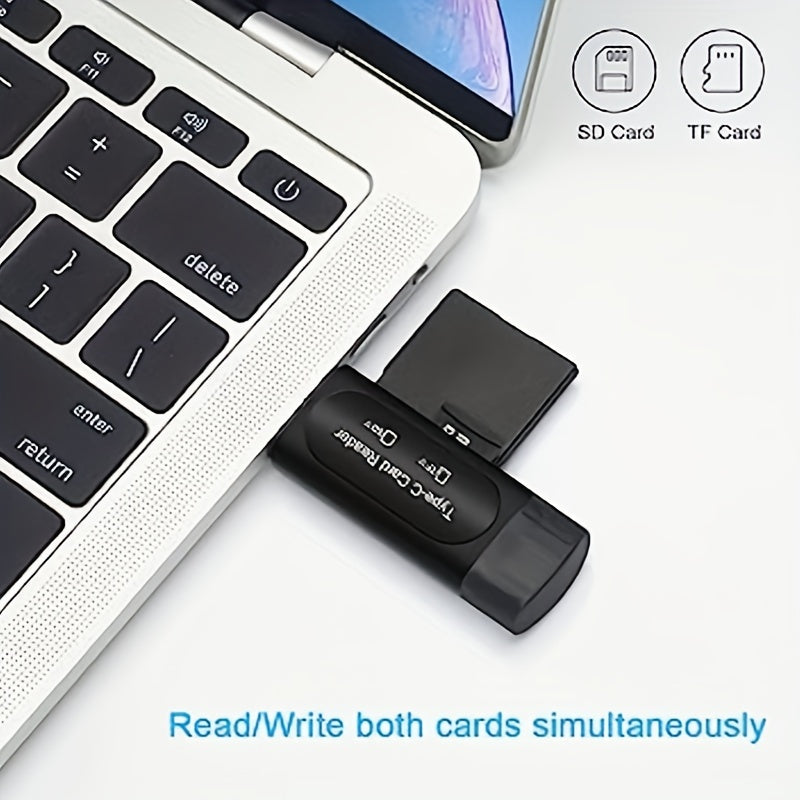 usb card reader 4in1 type c usb a hc card adapter dual
