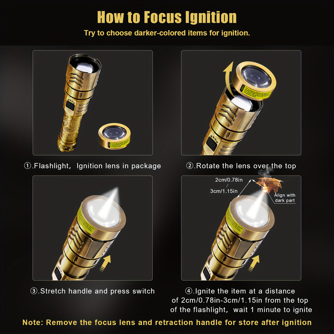 skyfire led high brightness pattern flashlight