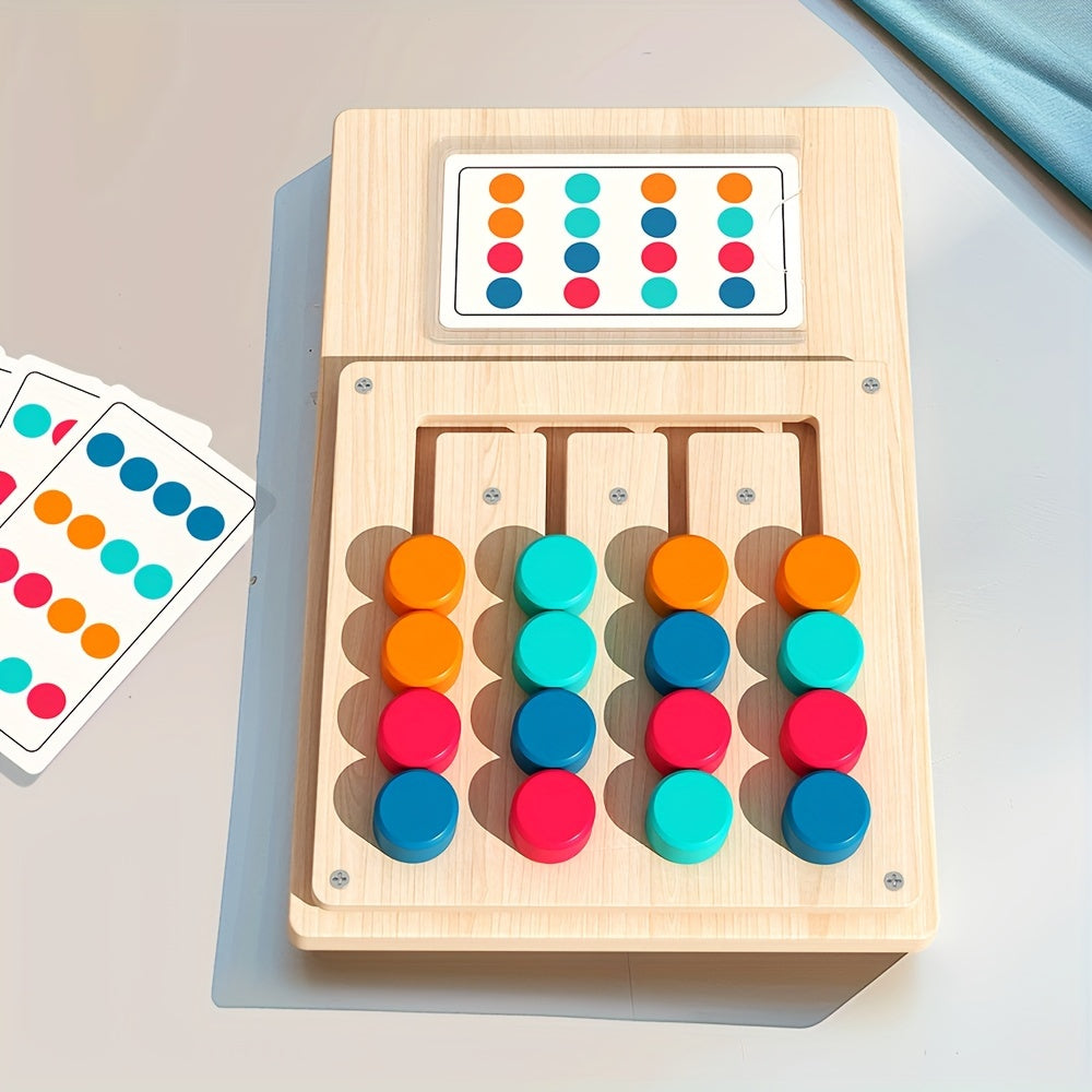 wooden color puzzle enhance focus hand eye