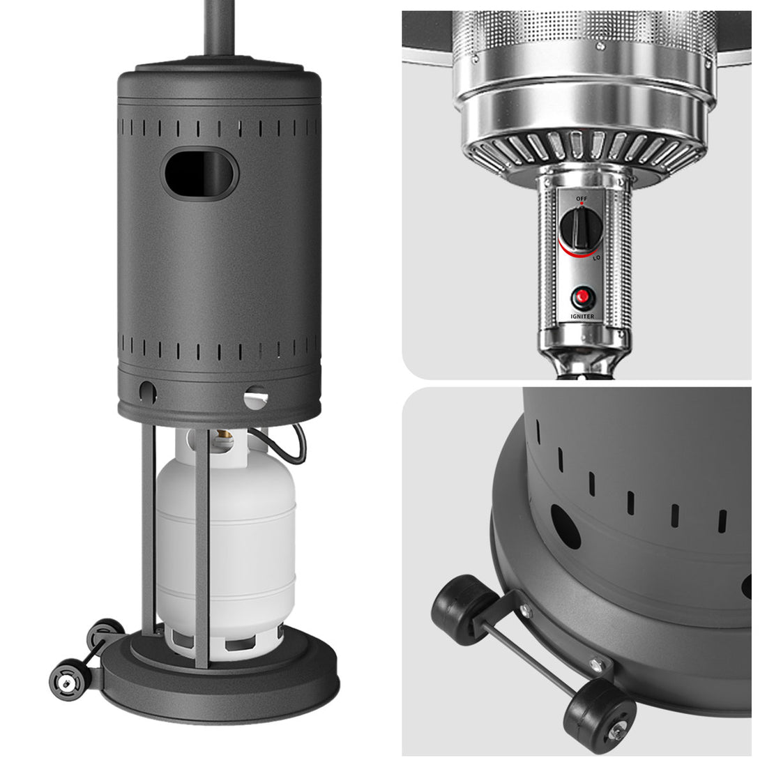 46000 Propane Standing Patio Heater