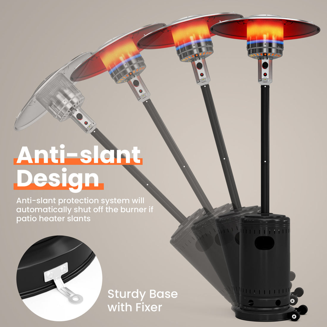 48000 BTU Propane Standing Patio Heater
