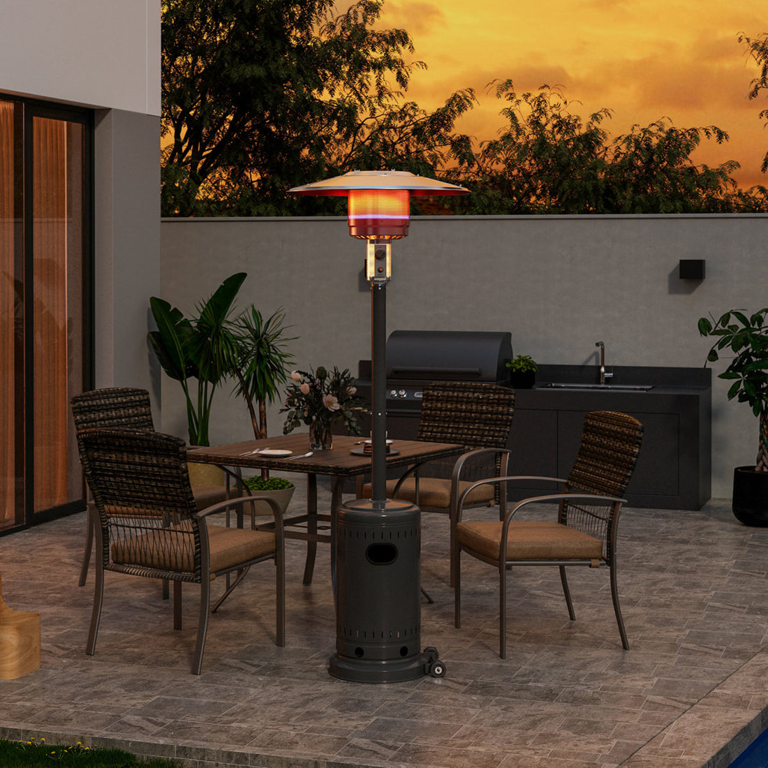 48000 BTU Propane Standing Patio Heater