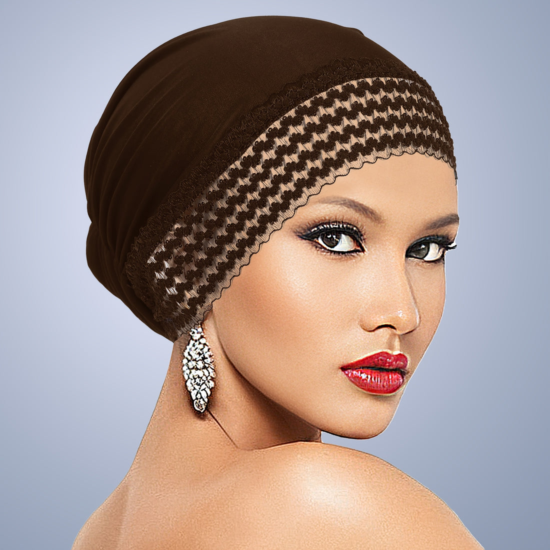 womens solid color turban fashionable versatile base