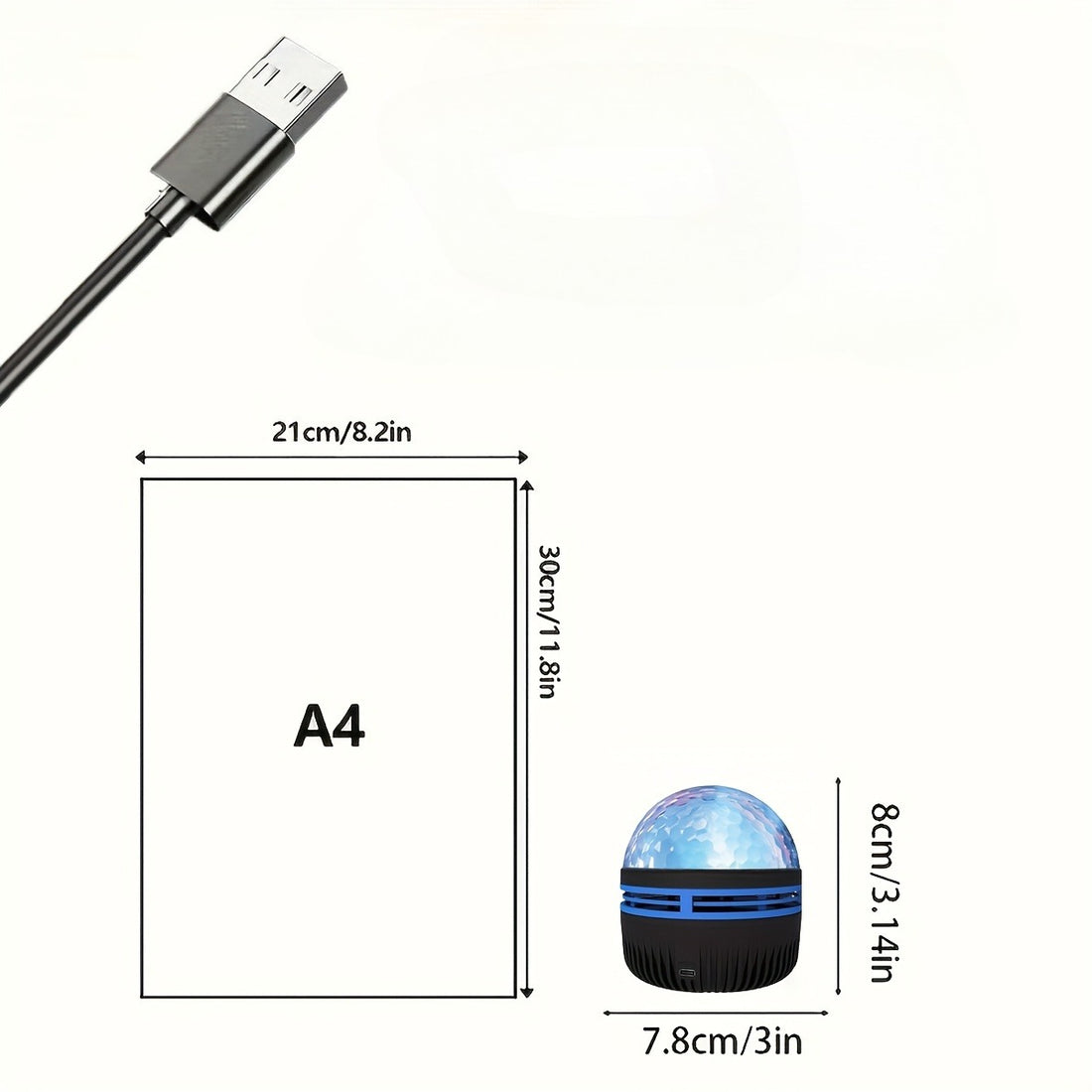 usb powered water lamp rgb color changing