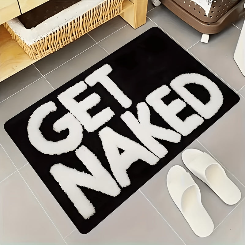 1 bathroom mat printed text soft durable flannel