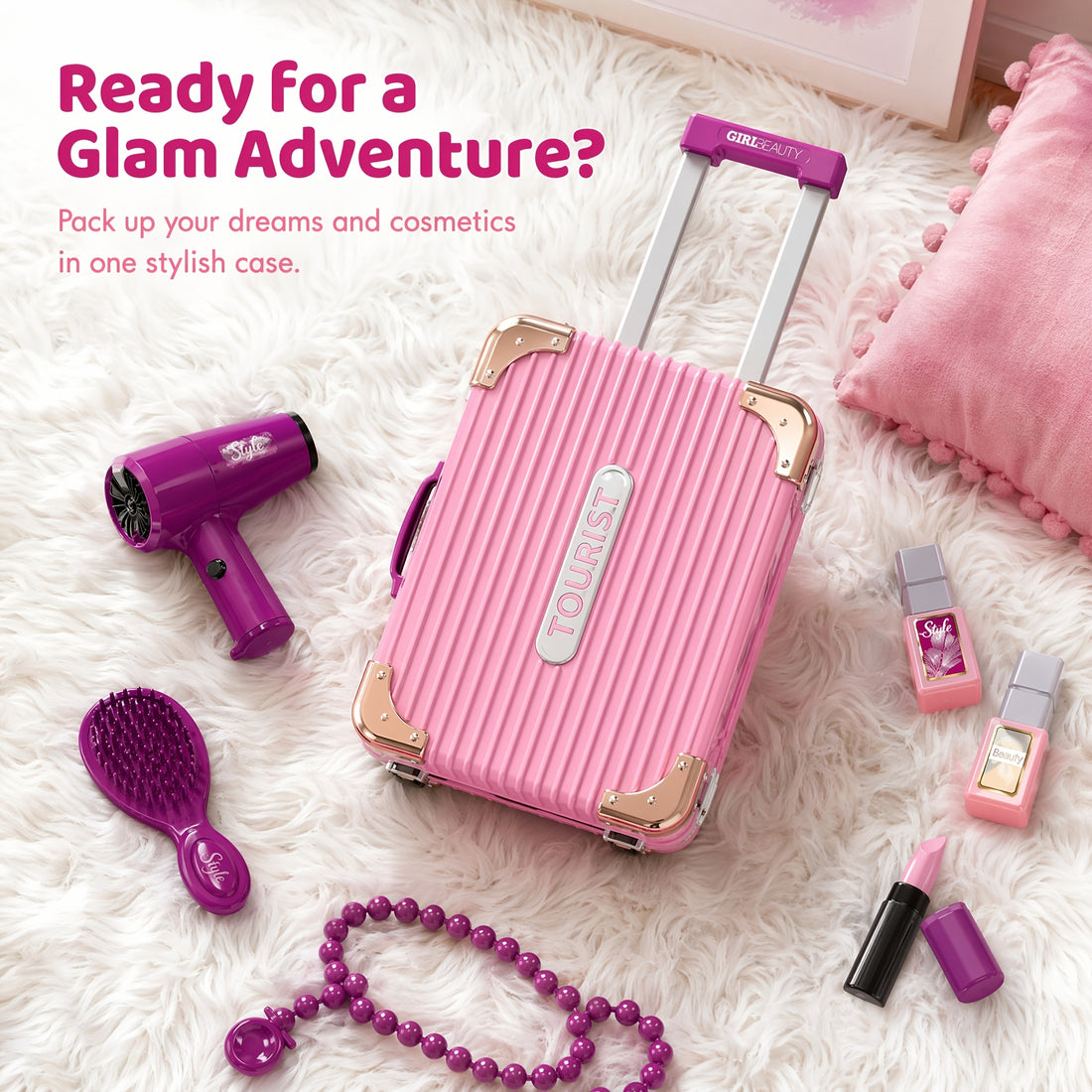 2 in toy portable suitcase makeup