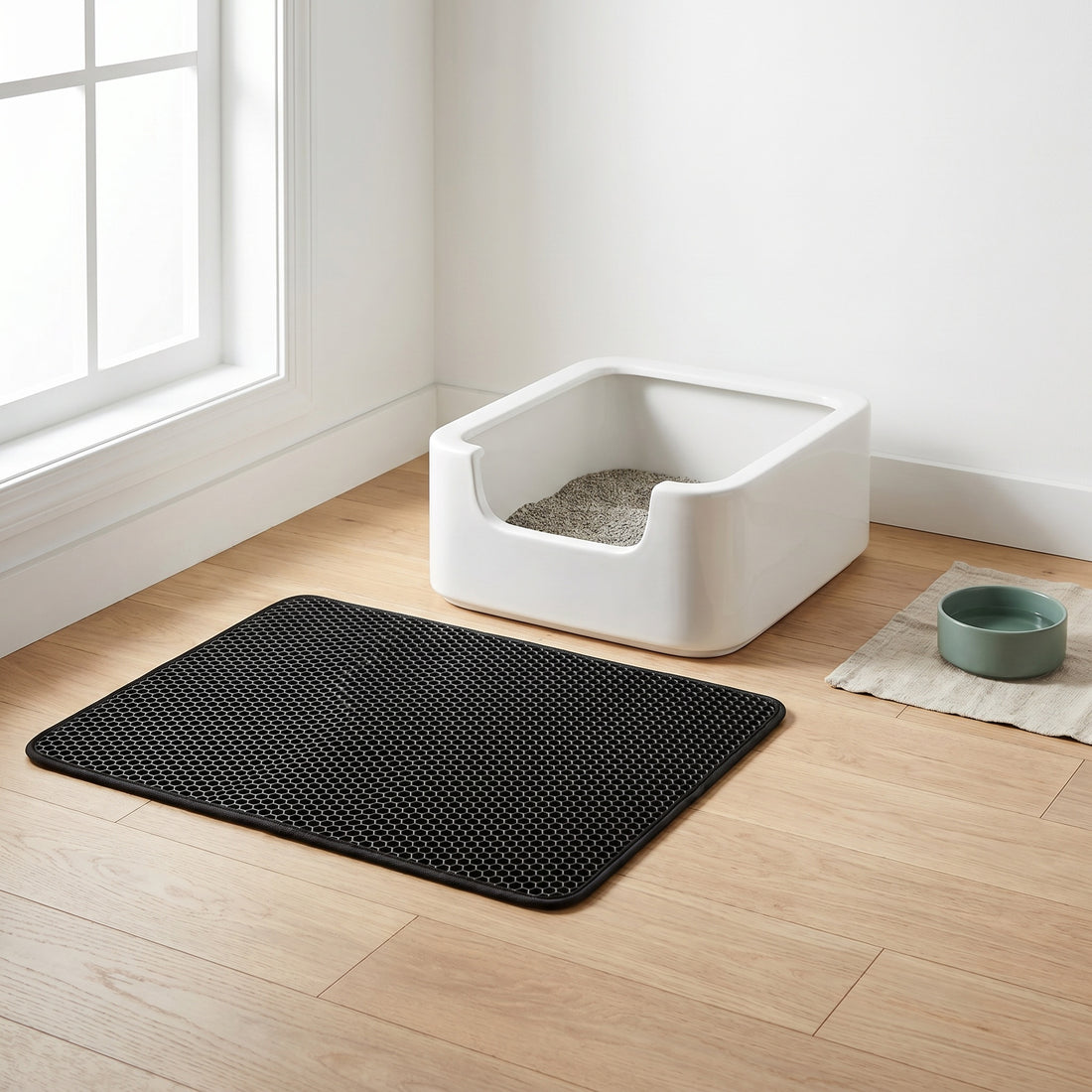 ultra large double layer eva cat litter mat set 1pc