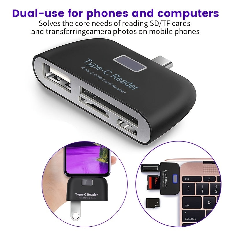portable otg card reader writer suitable type plug