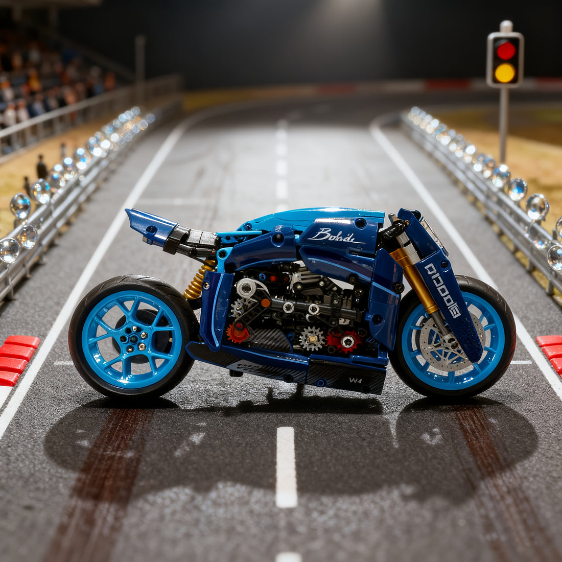 1 8 motorcycle building blocks high assembly