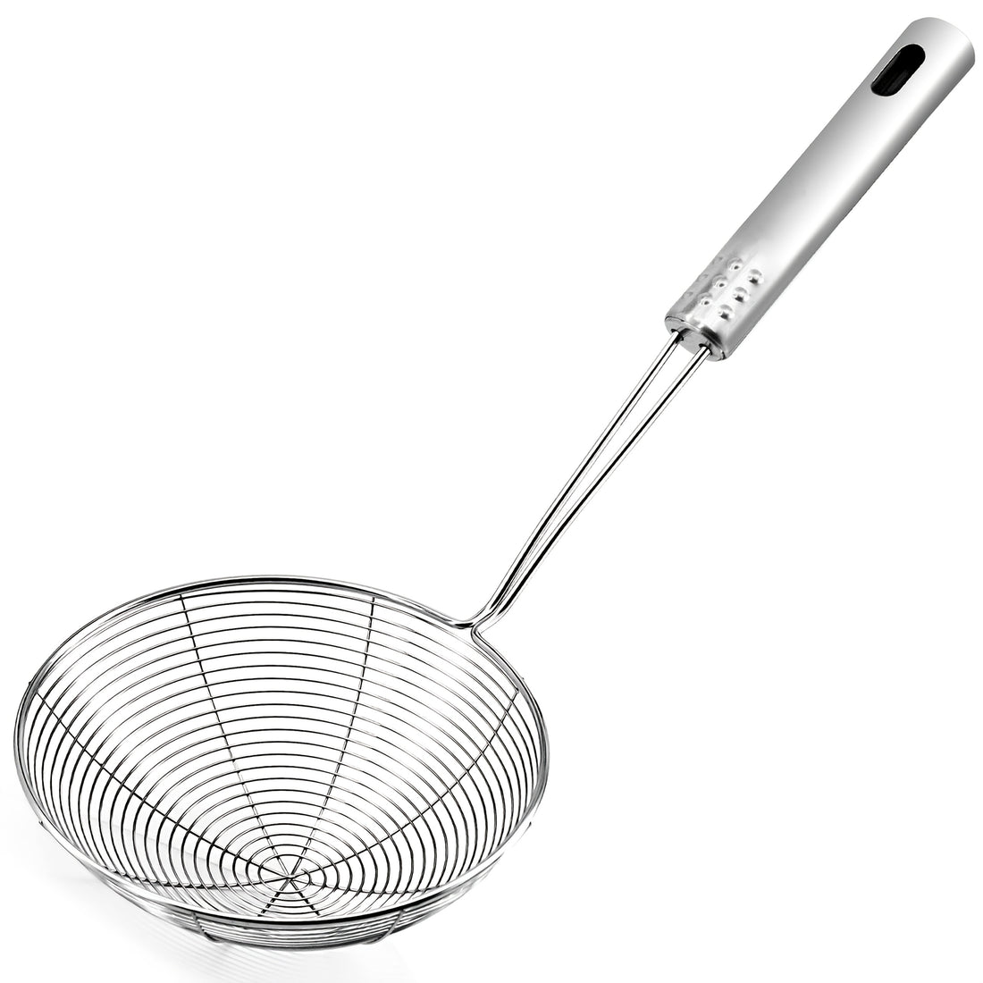 1 stainless steel web design strainer spoon
